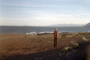 Me, in 1978, on some forlorn and forgotten shore of the Gulf of California