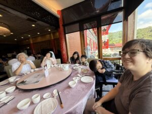 Several people around a round table